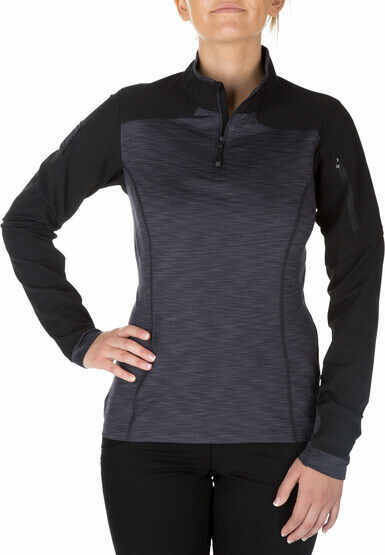 5.11 Women's Tactical Rapid Half-Zip Pullover Jacket in Charcoal
